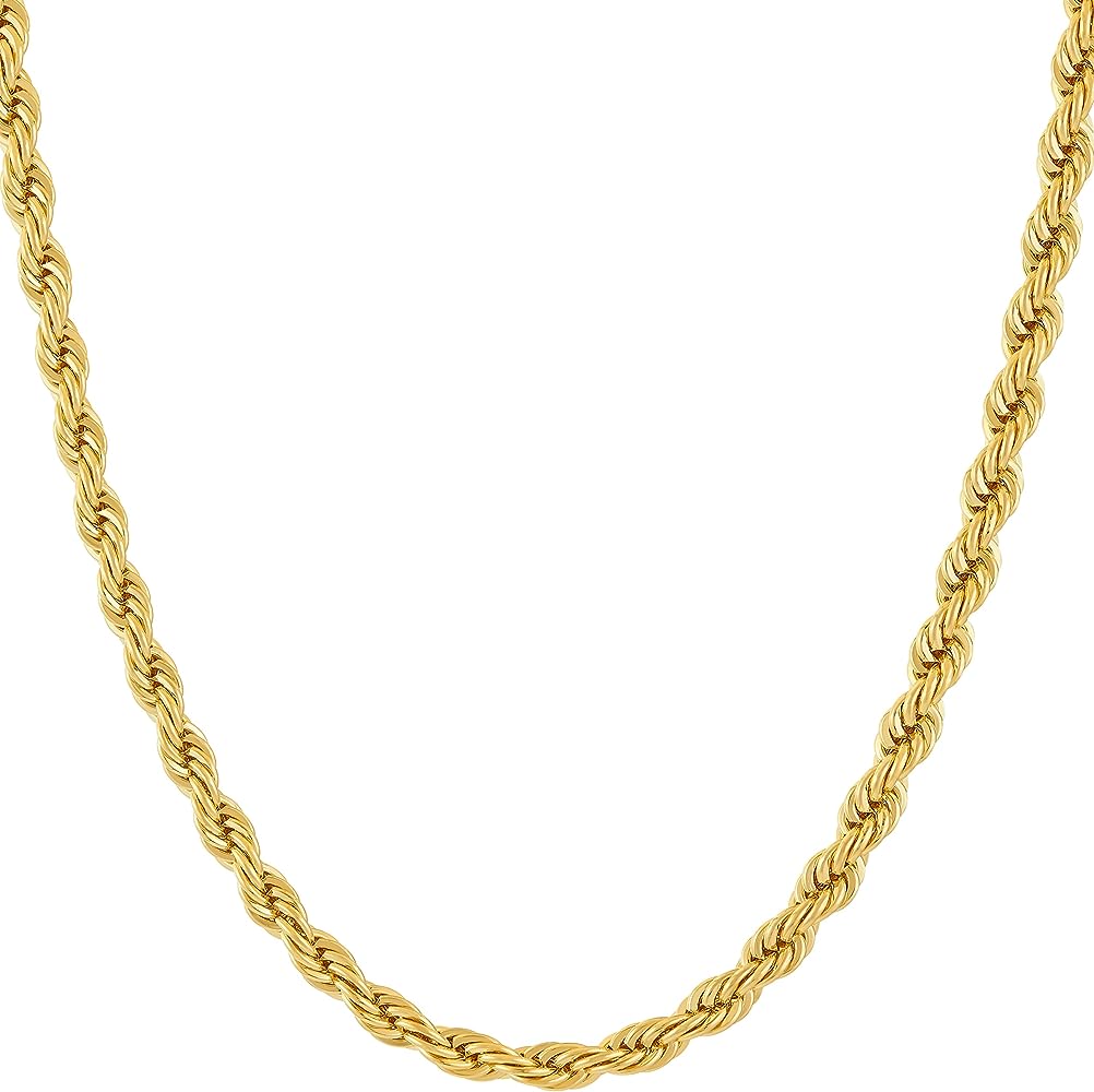 Gold Diamond-Cut Rope Chain