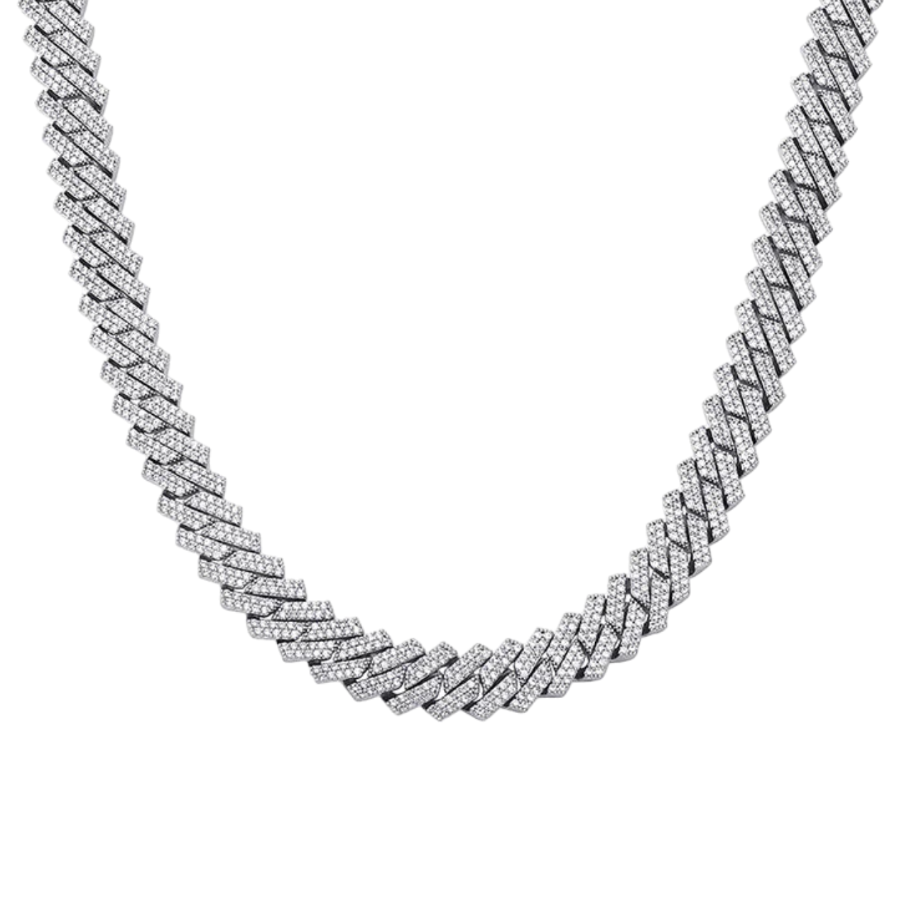 Sterling Silver Moissanite Monaco Chain