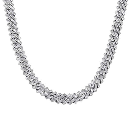 Sterling Silver Moissanite Monaco Chain