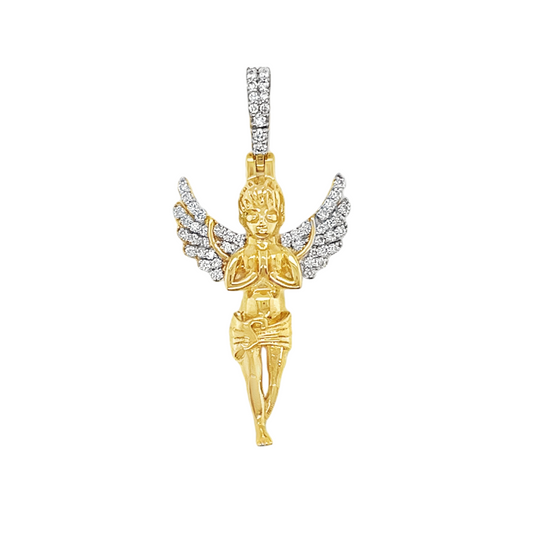 10K/18K Gold Lab/Natural Diamonds Angel Pendant