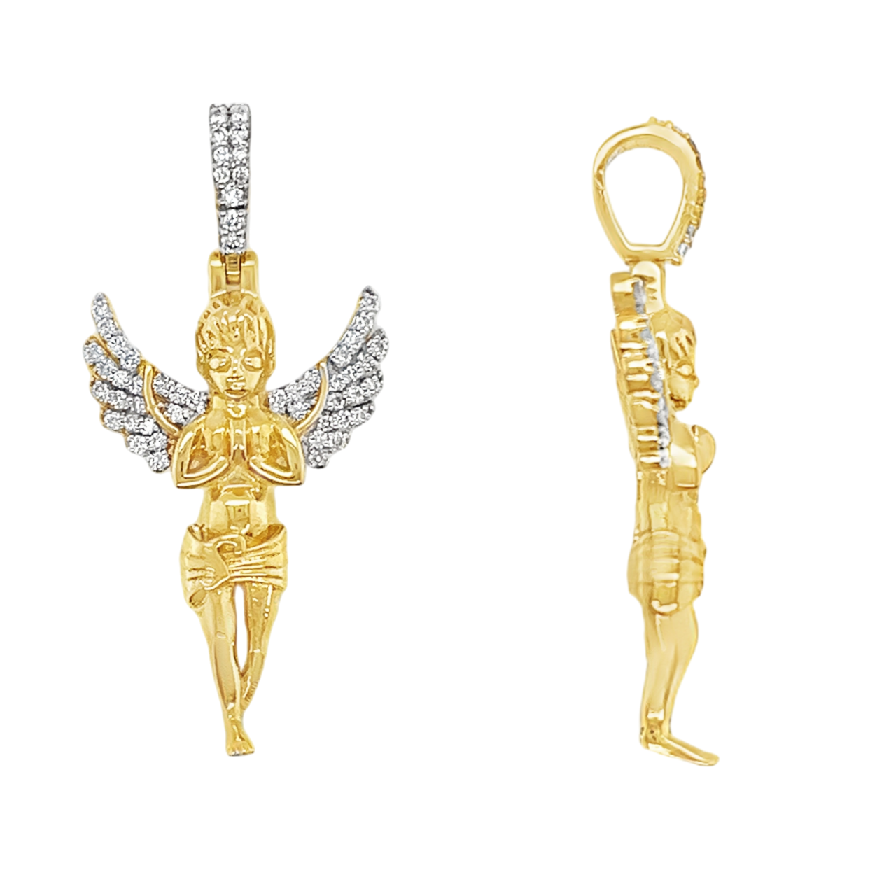 10K/18K Gold Lab/Natural Diamonds Angel Pendant