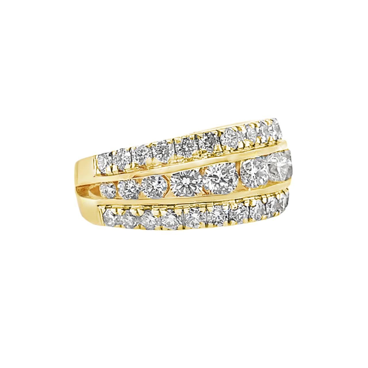 14K Gold/ White Gold Natural Diamond Engagement Ring